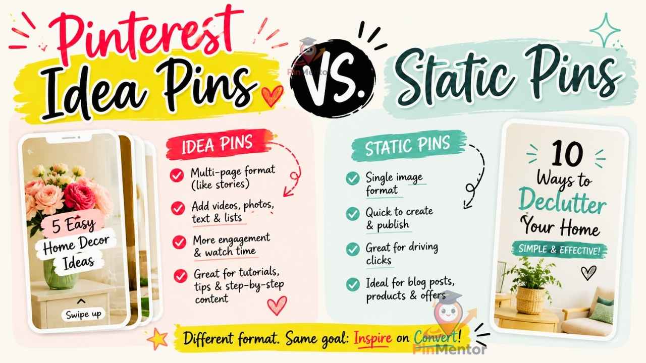 Pinterest Idea Pins vs. Static Pins: Which Actually Drives Traffic in 2026?